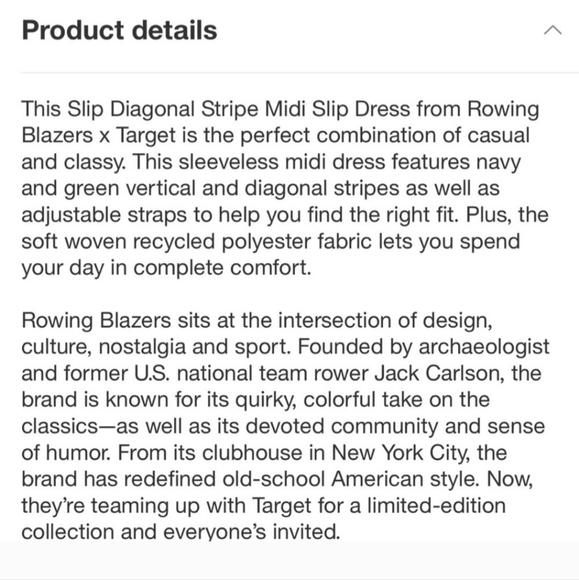 🎉3xHP🎉 NWT Navy & Green Striped Rowing Blazers x Target Dress, 3XL 👗 - Picture 8 of 8